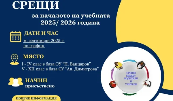 Изображение за Срещи между родители и учители